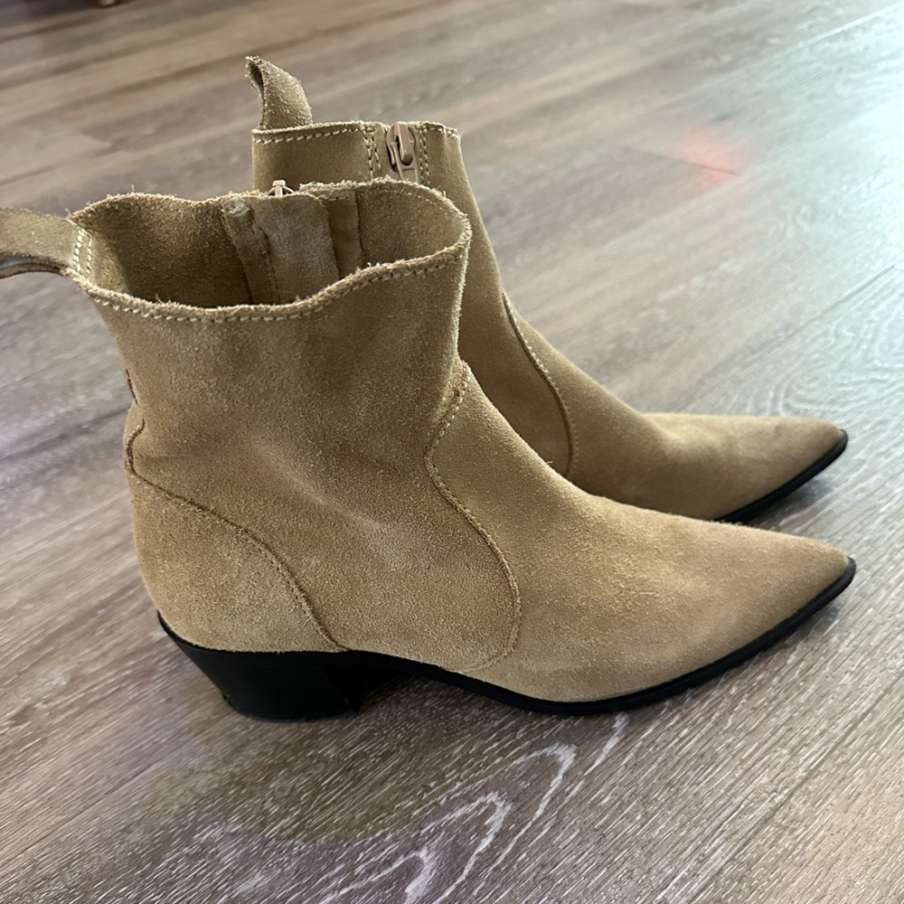Tan Suede Ankle Boots